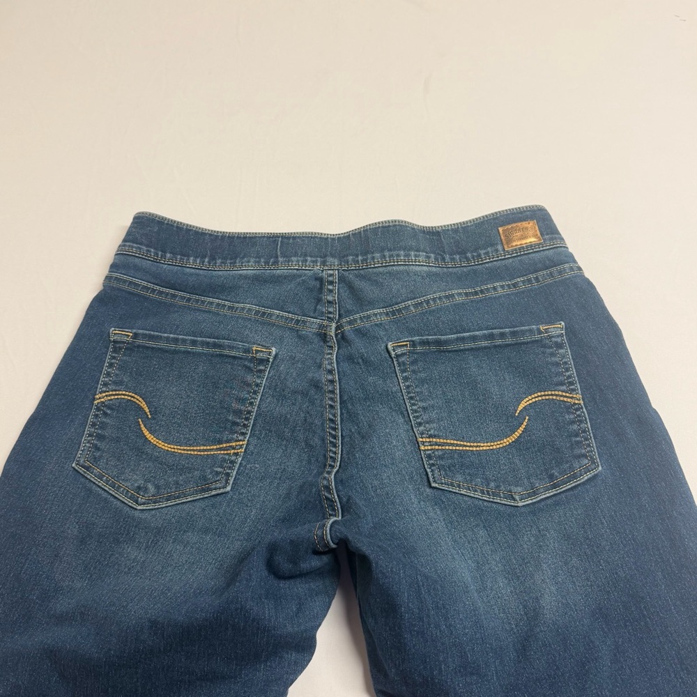 Levi’s Signature Gold Dark Blue Pull On-Skinny Jeans-Mid Rise-Shaping-Size 12L - Picture 3 of 14